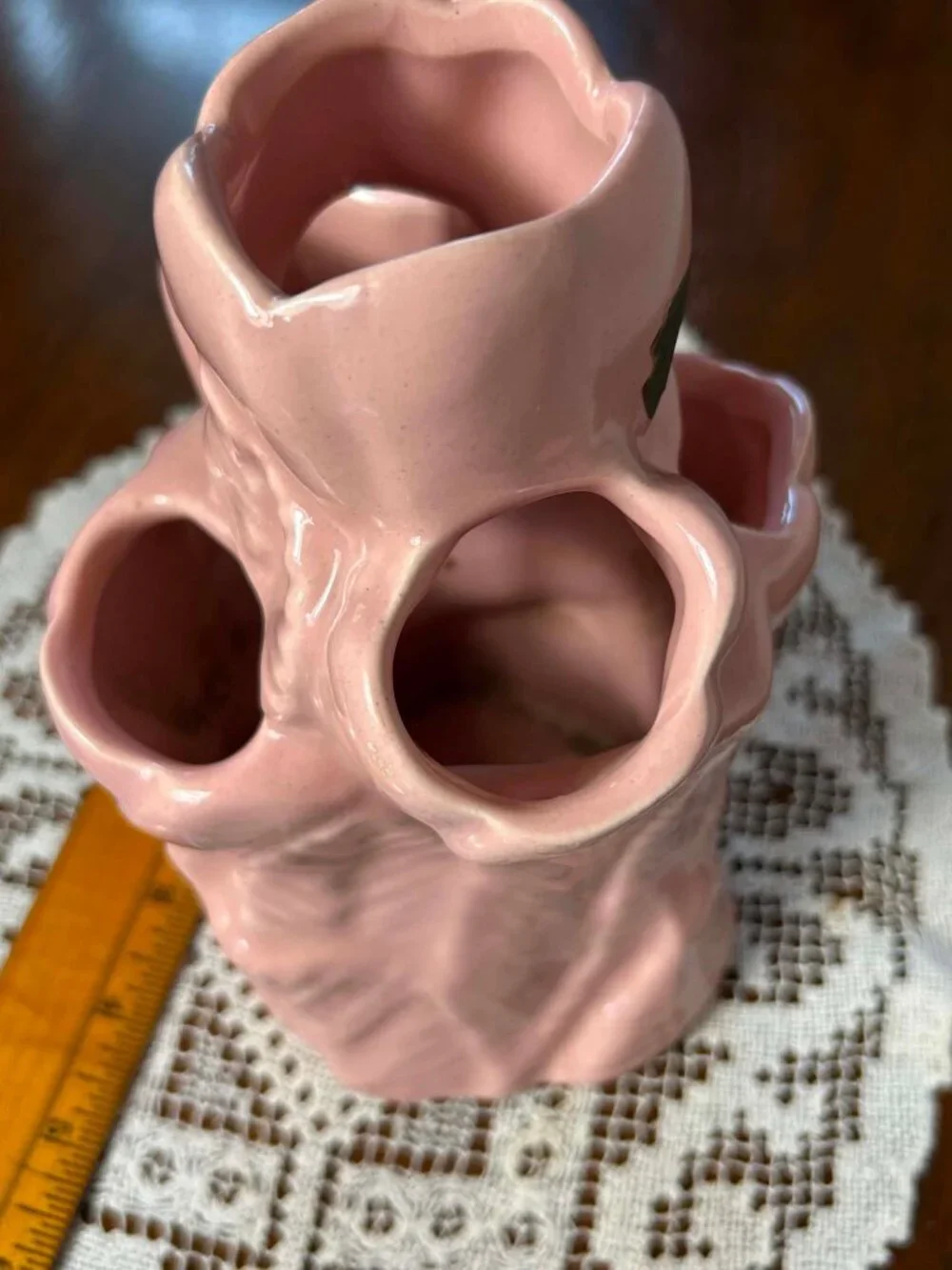 Rare Vintage Niloak Ozark Dawn Pink Tulip Crocus Vase - PRISTINE